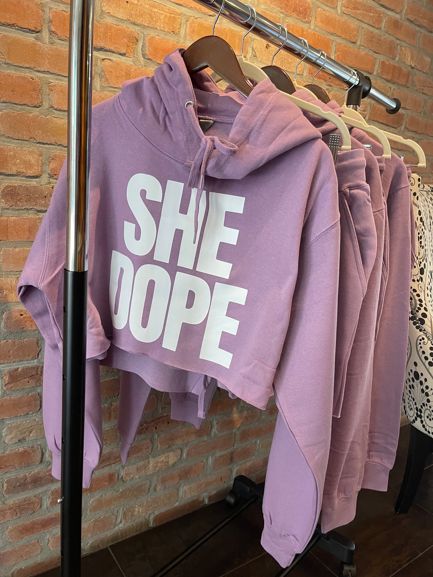 She Dope Lavender Purple Short Set