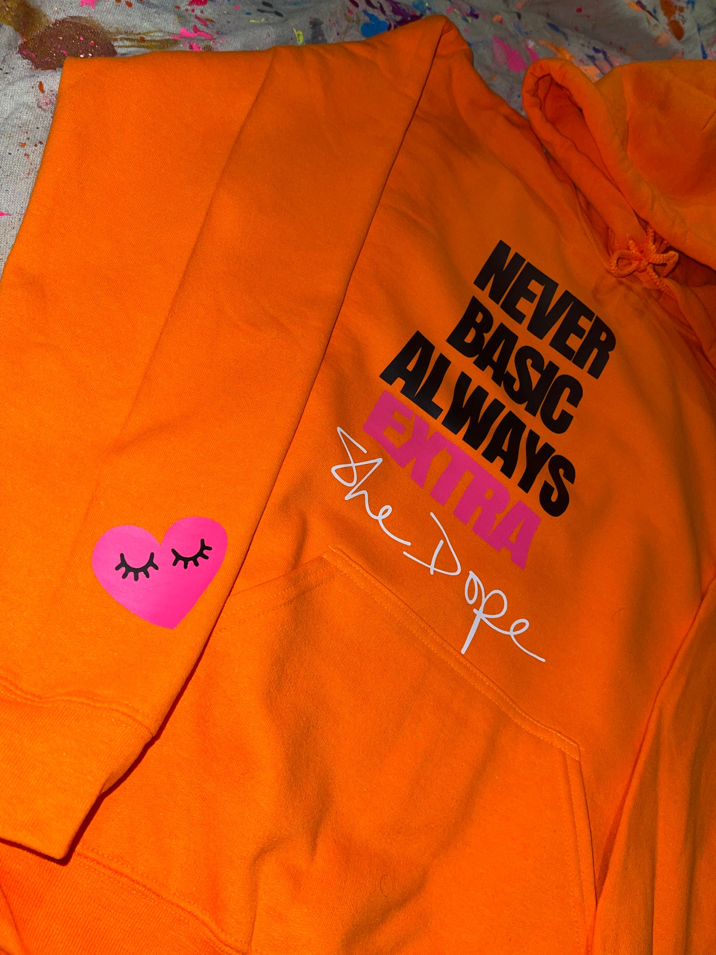 She Dope Never Basic/Extra Hoodie Orange