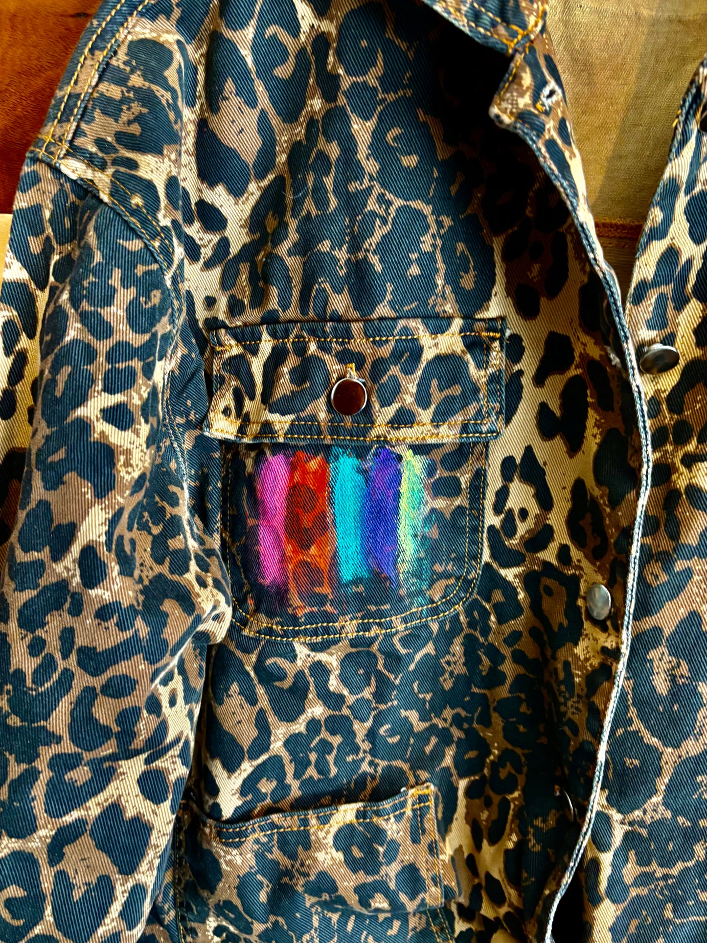 Leopard She Dope logo Jacket