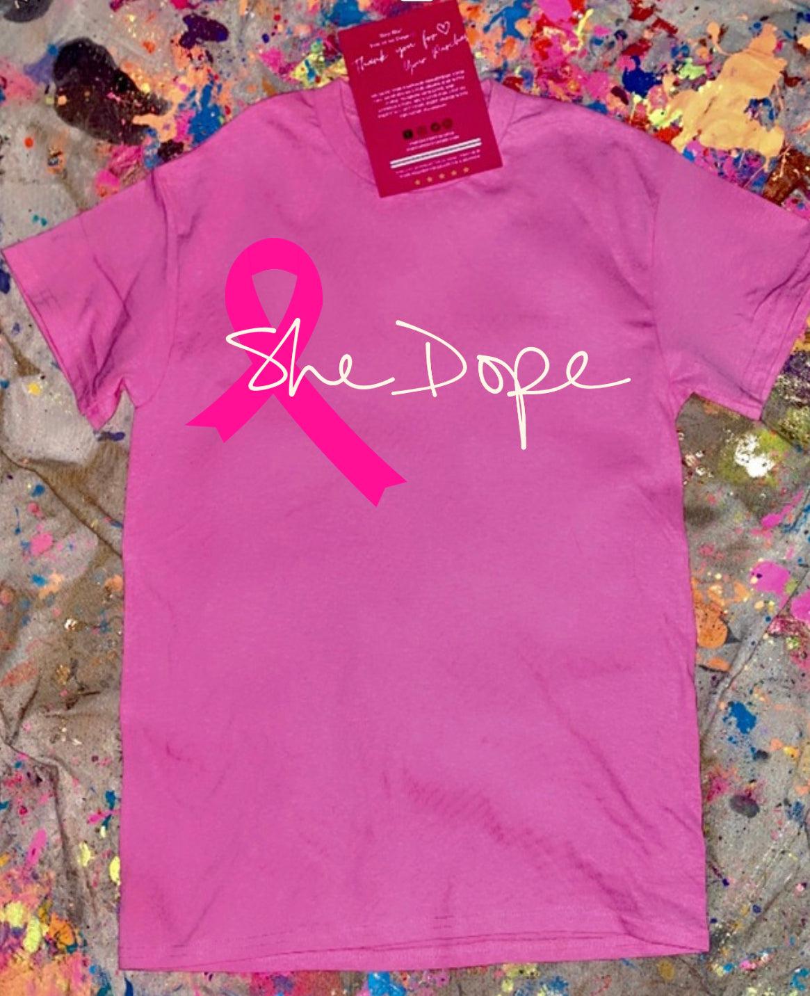 She Dope Signature Breast Cancer Awareness Tee