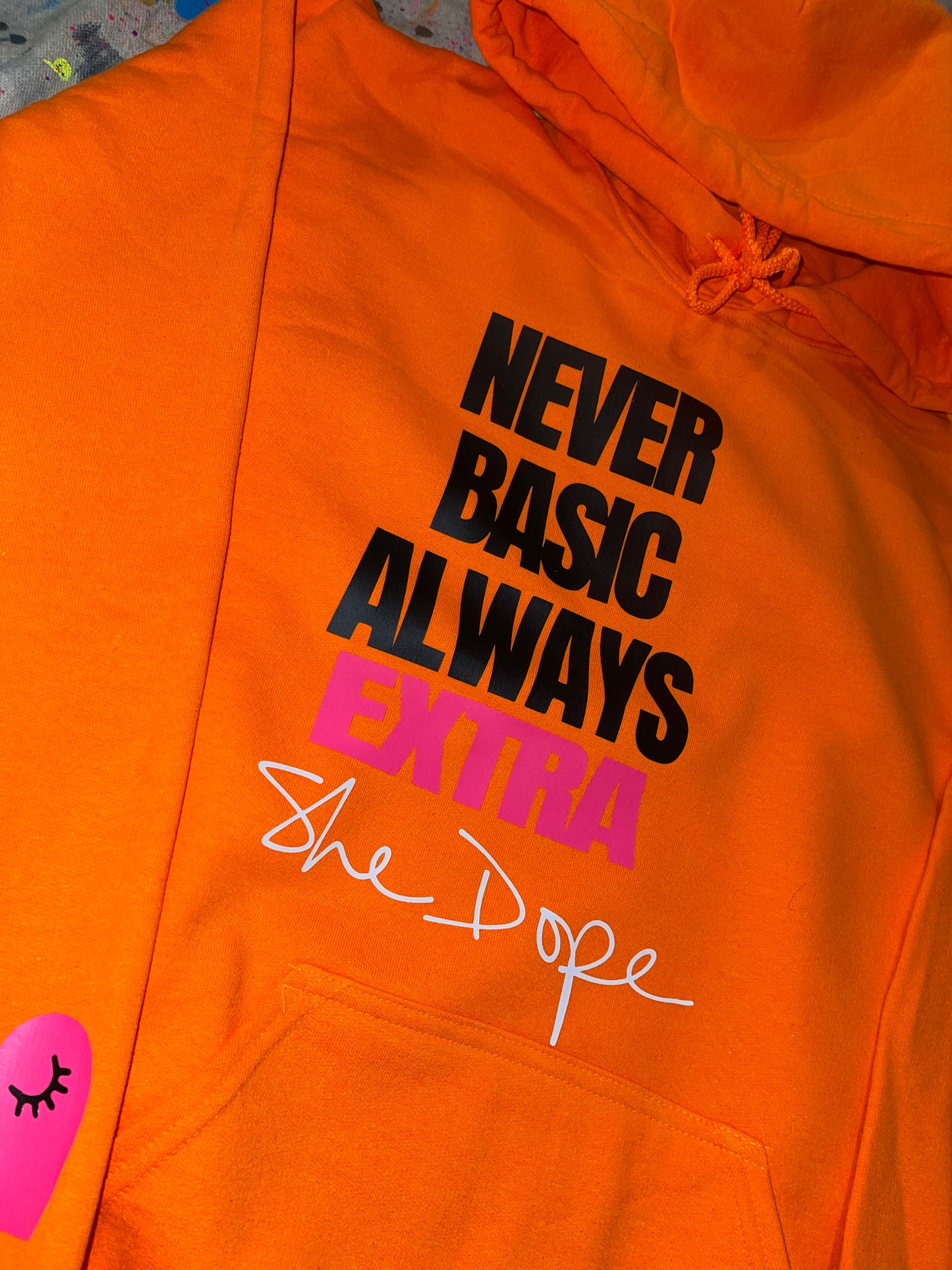She Dope Never Basic/Extra Hoodie Orange