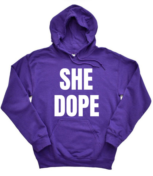 She Dope Purple Hoodie