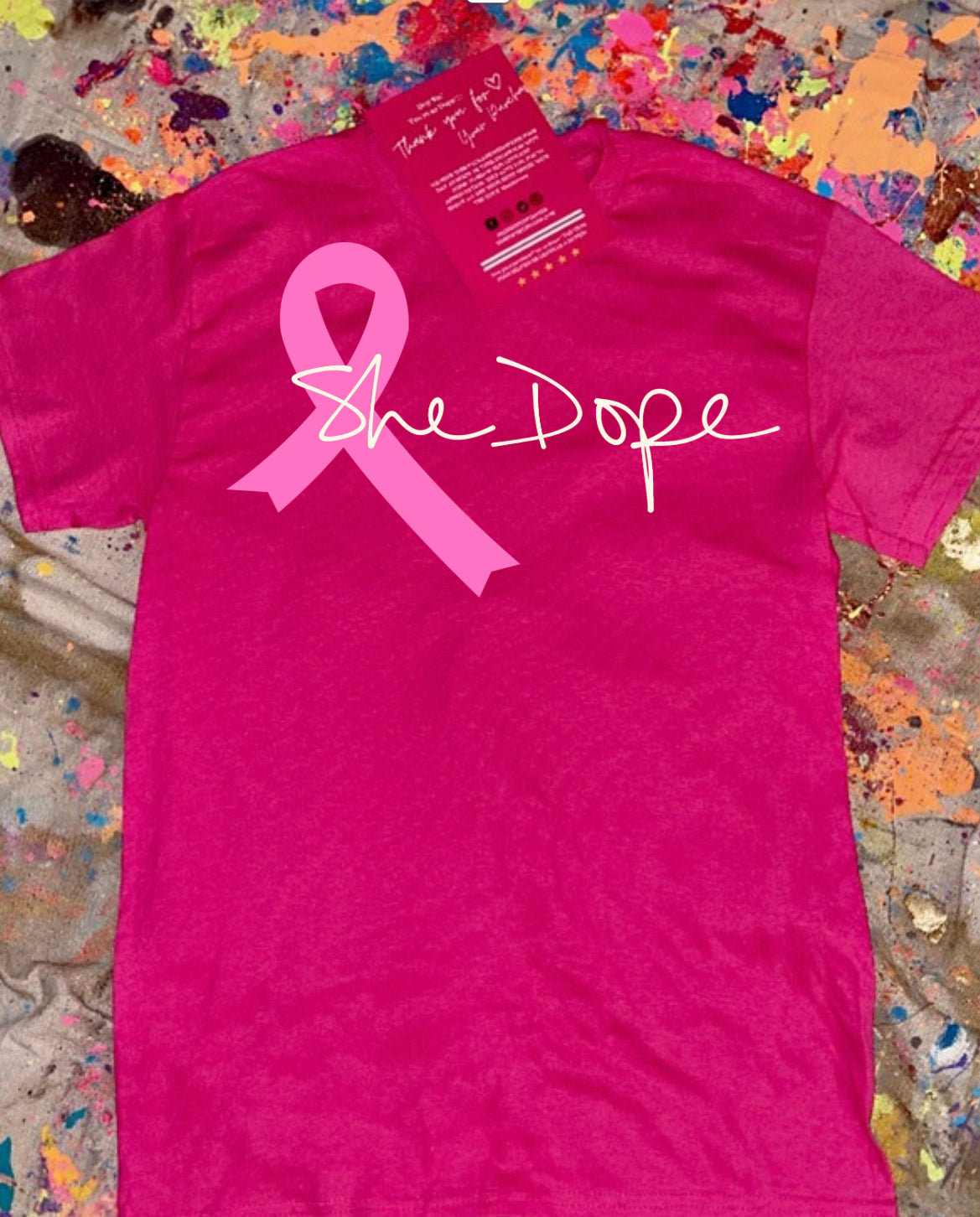 She Dope Signature Breast Cancer Awareness Tee