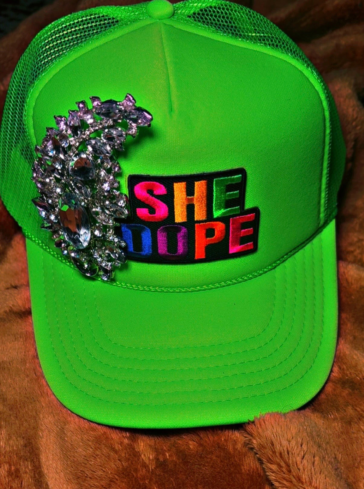Logo She Dope Cap w/ Silver brooch