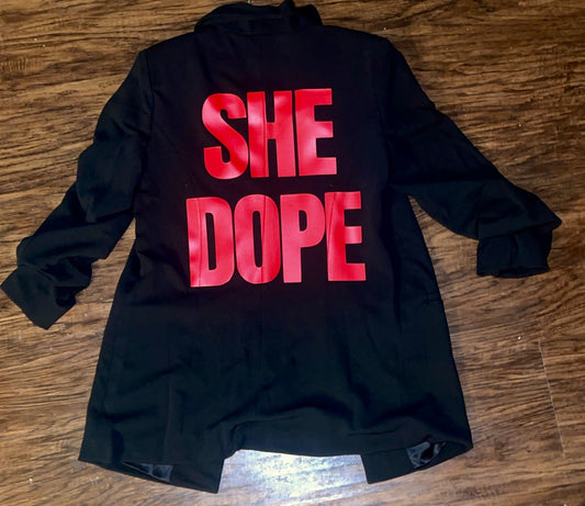 All Love Black/Red She Dope Blazer