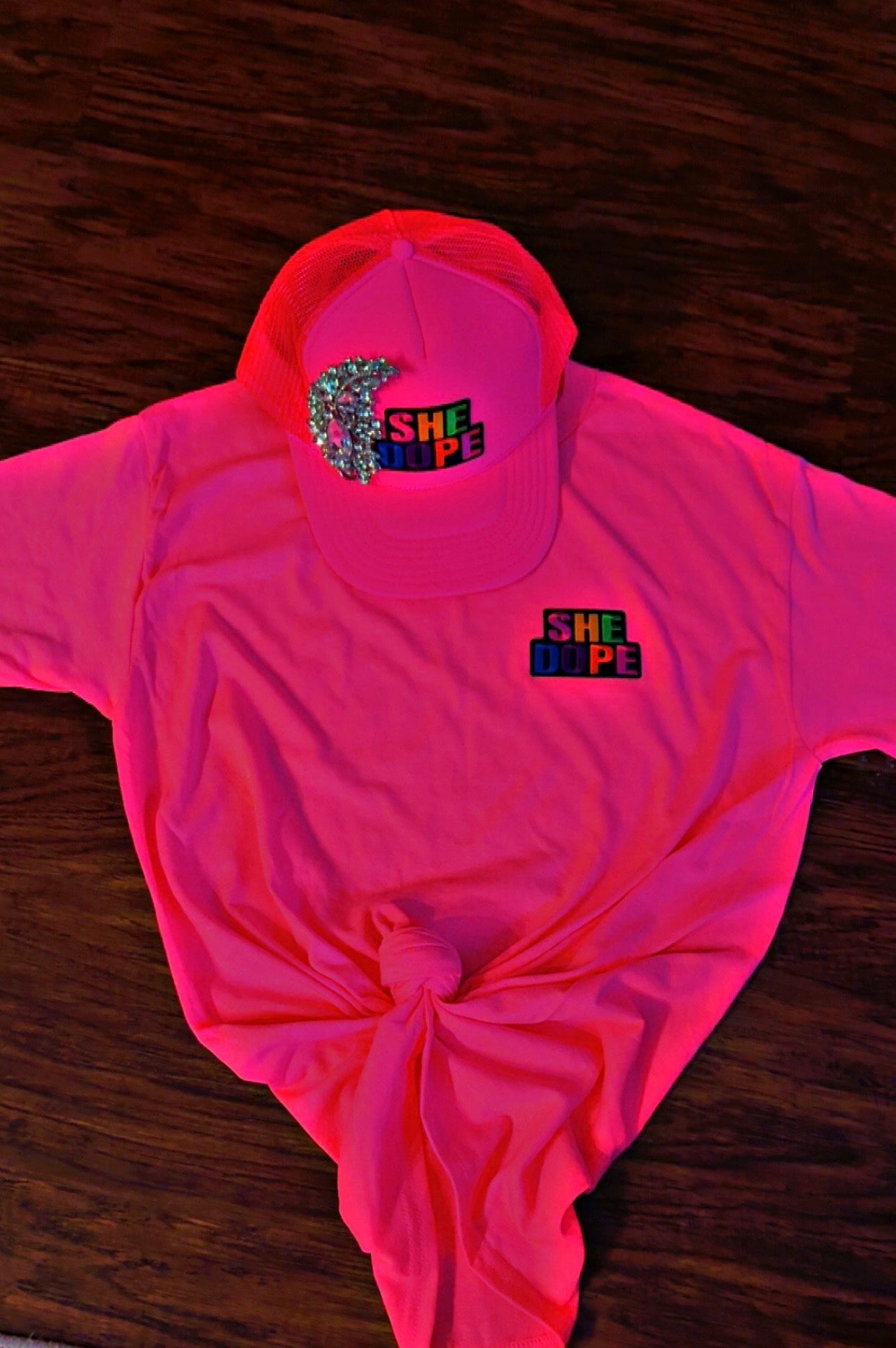 Neon Pink Cap/Tee Bundle