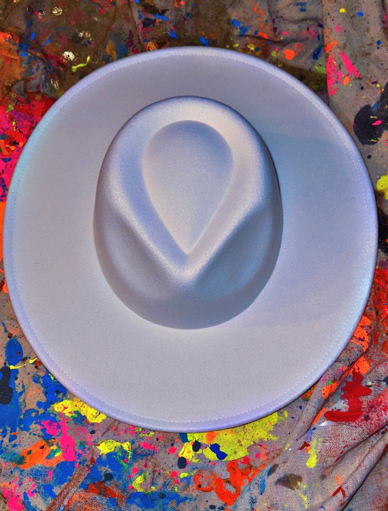 Solid white Fedora for custom orders