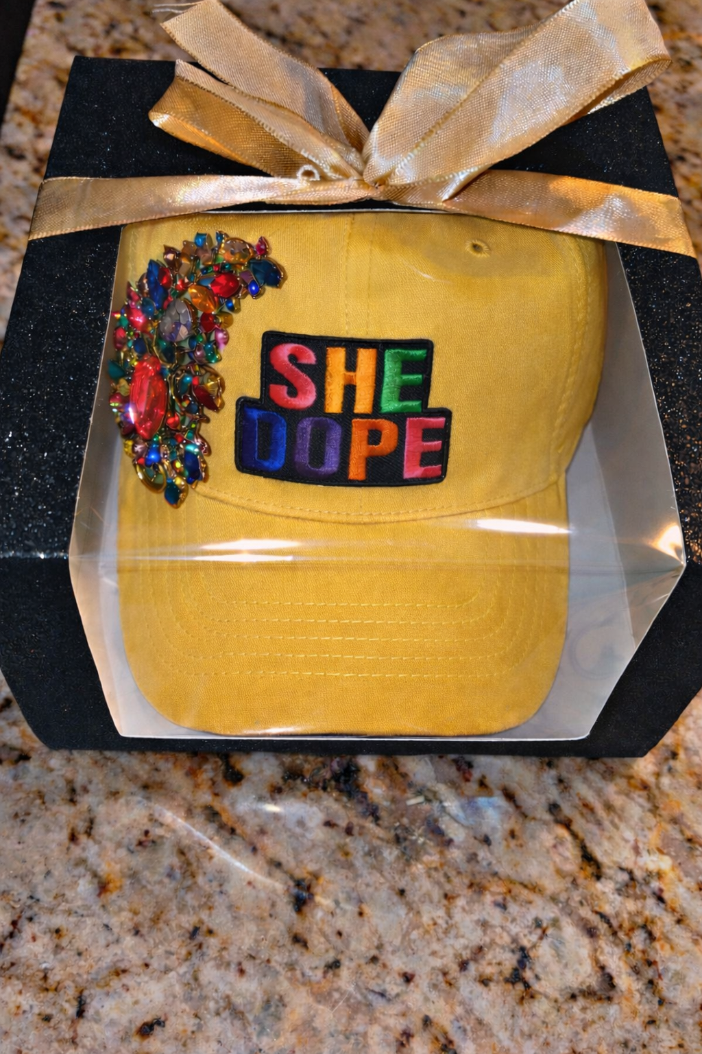 Yellow Velvet She Dope Cap