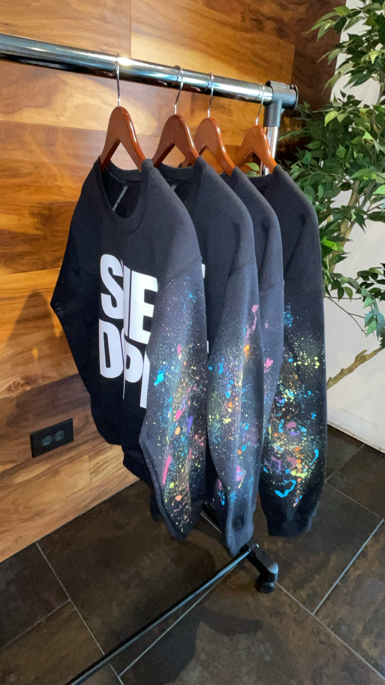 She Dope Black Splattered Sweatshirt