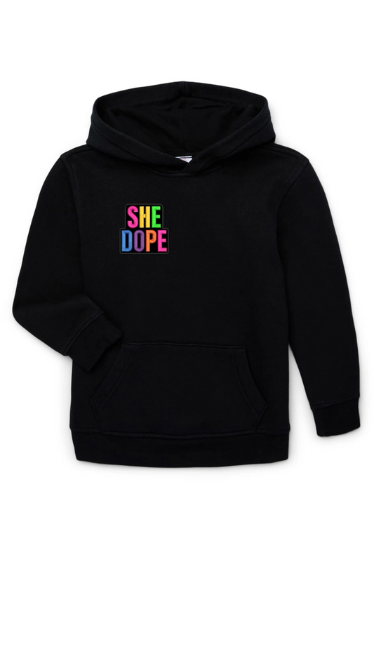 Mommy & Me Patch Work Black Hoodie