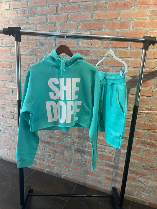 She Dope Tiffany Blue Short Set