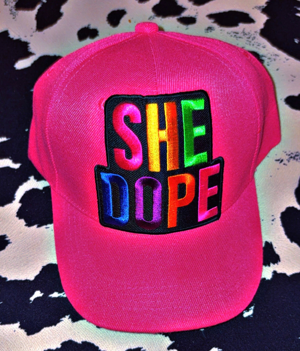 Fuchsia Pink She Dope logo cap (No brooch included for sale)