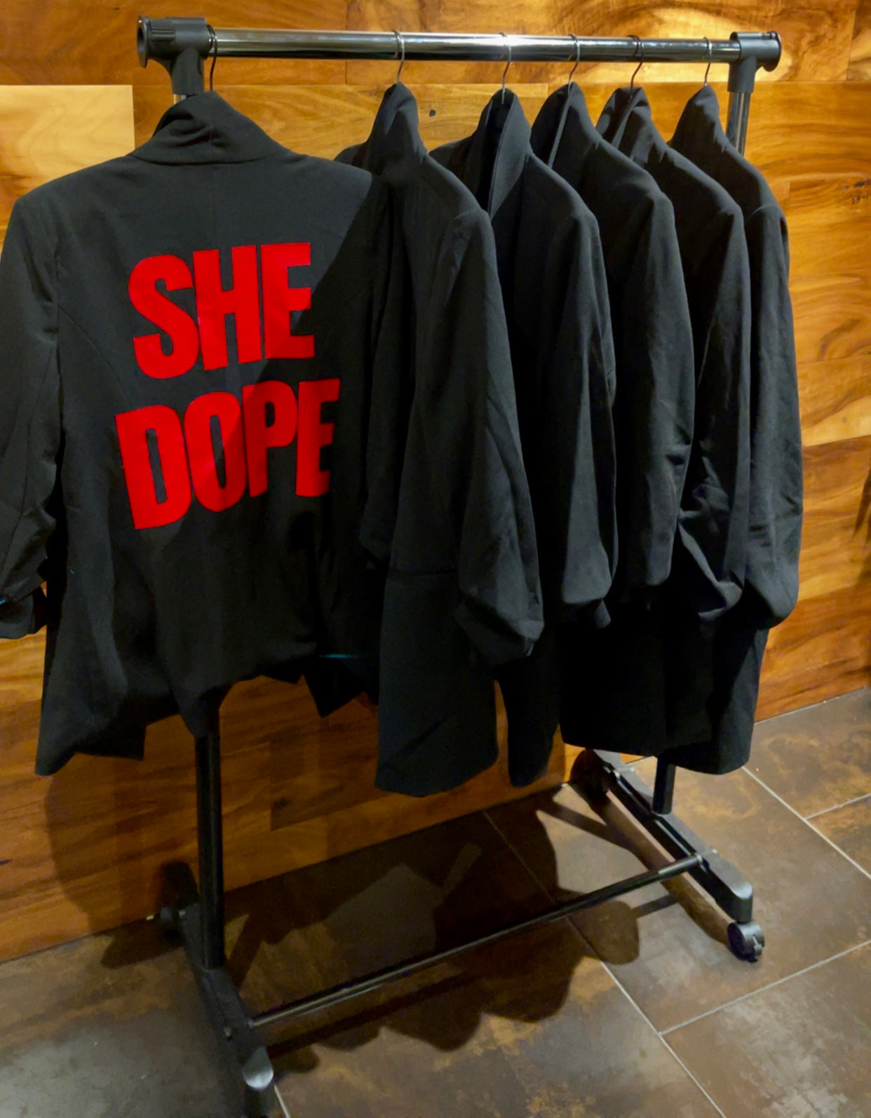 All Love Black/Red She Dope Blazer