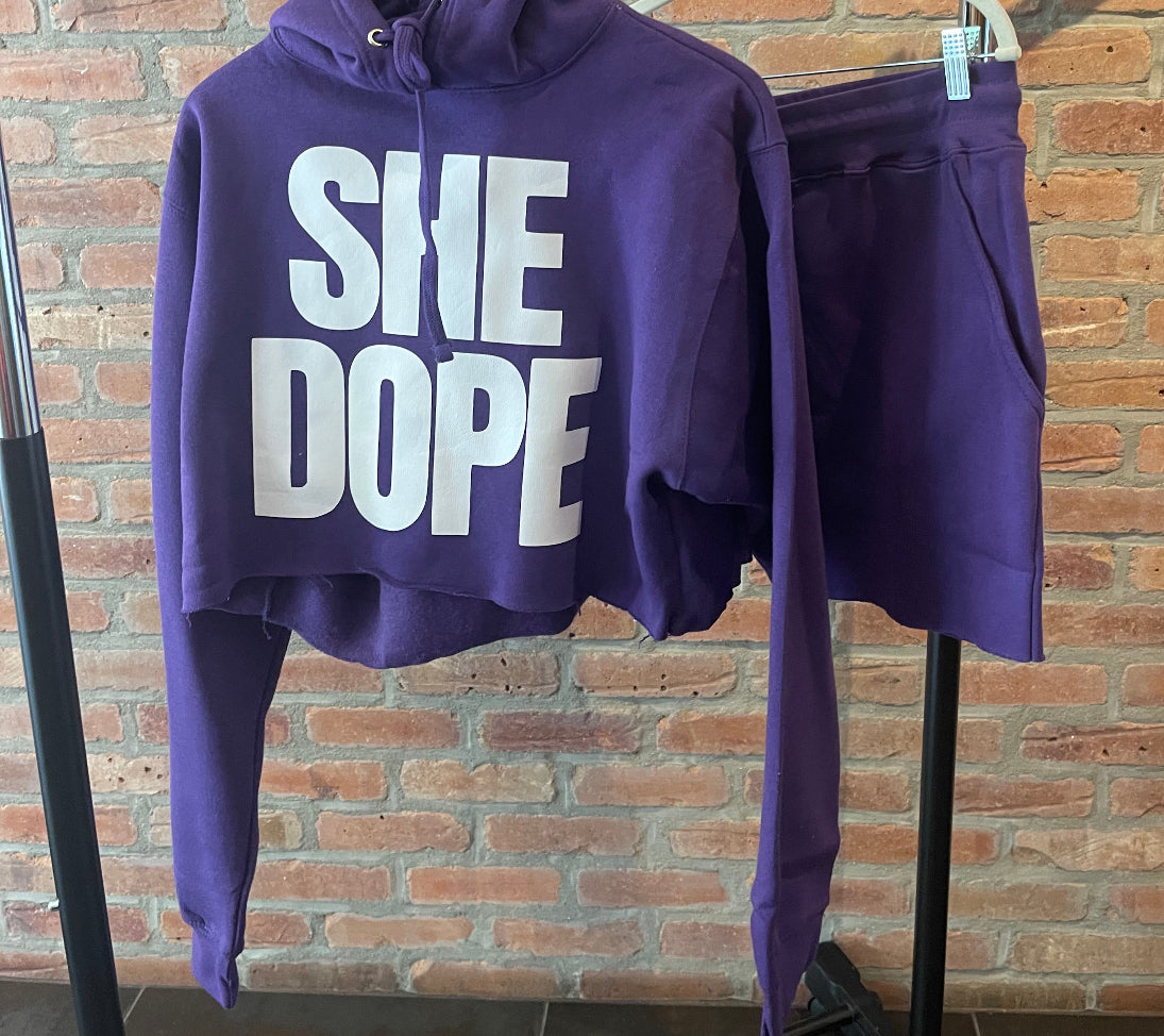 She Dope Purple Short Set