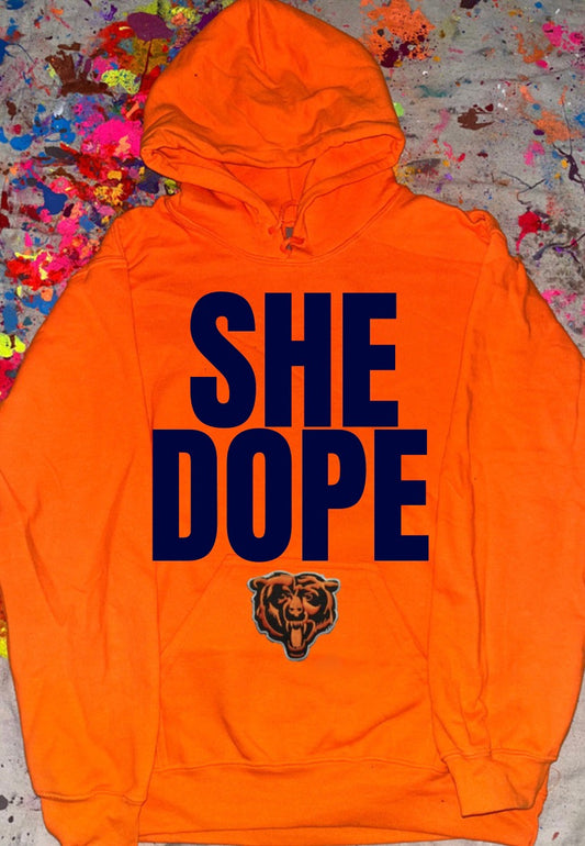 She Dope Bears Orange Hoodie