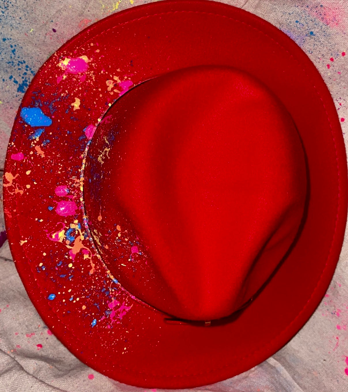 Girls Splattered Fedora