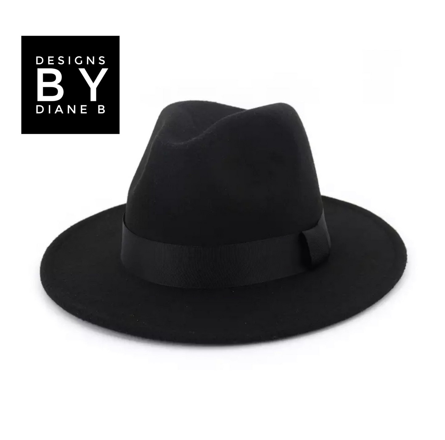 Solid Black Fedora