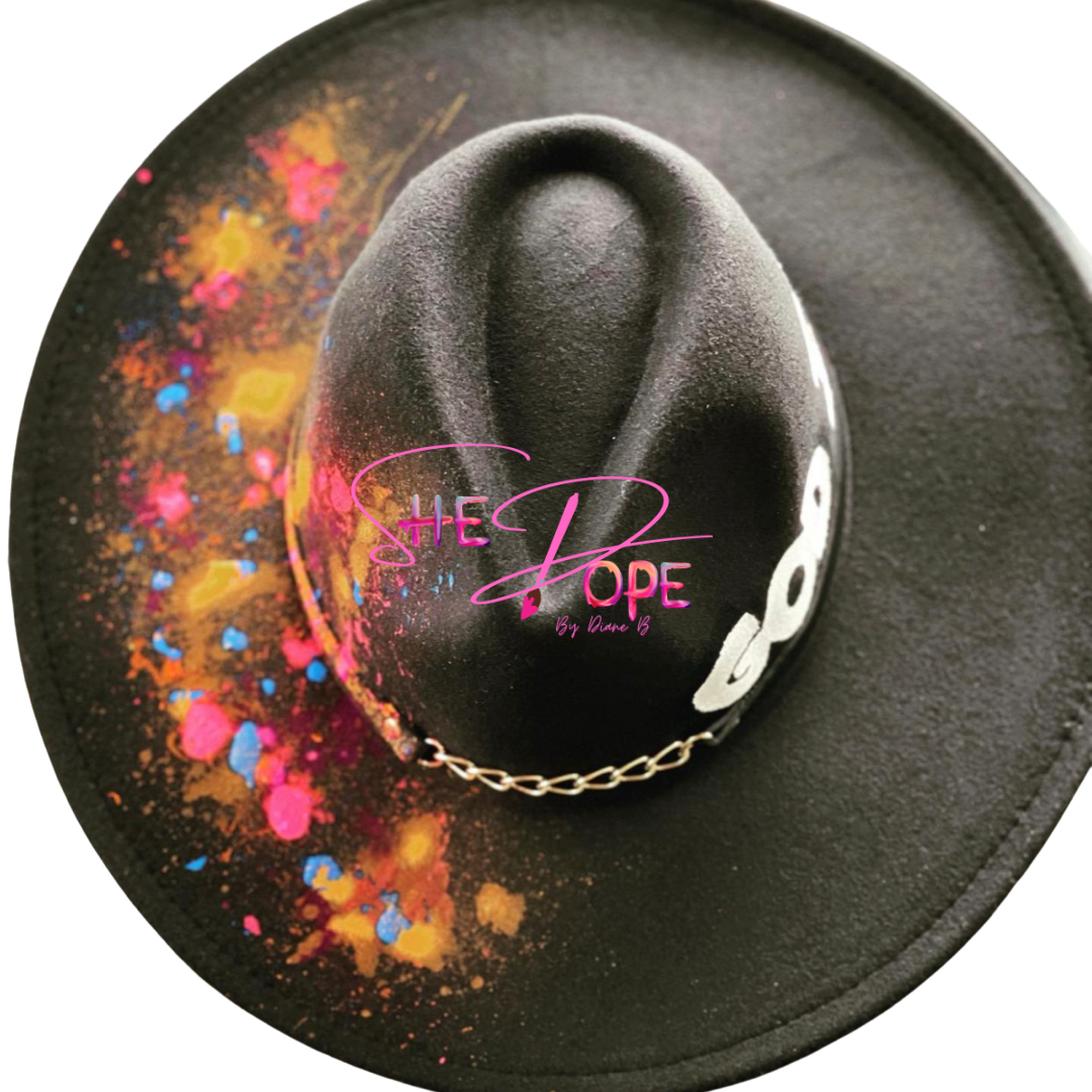 GOD IS DOPE Splatter Colored Fedora