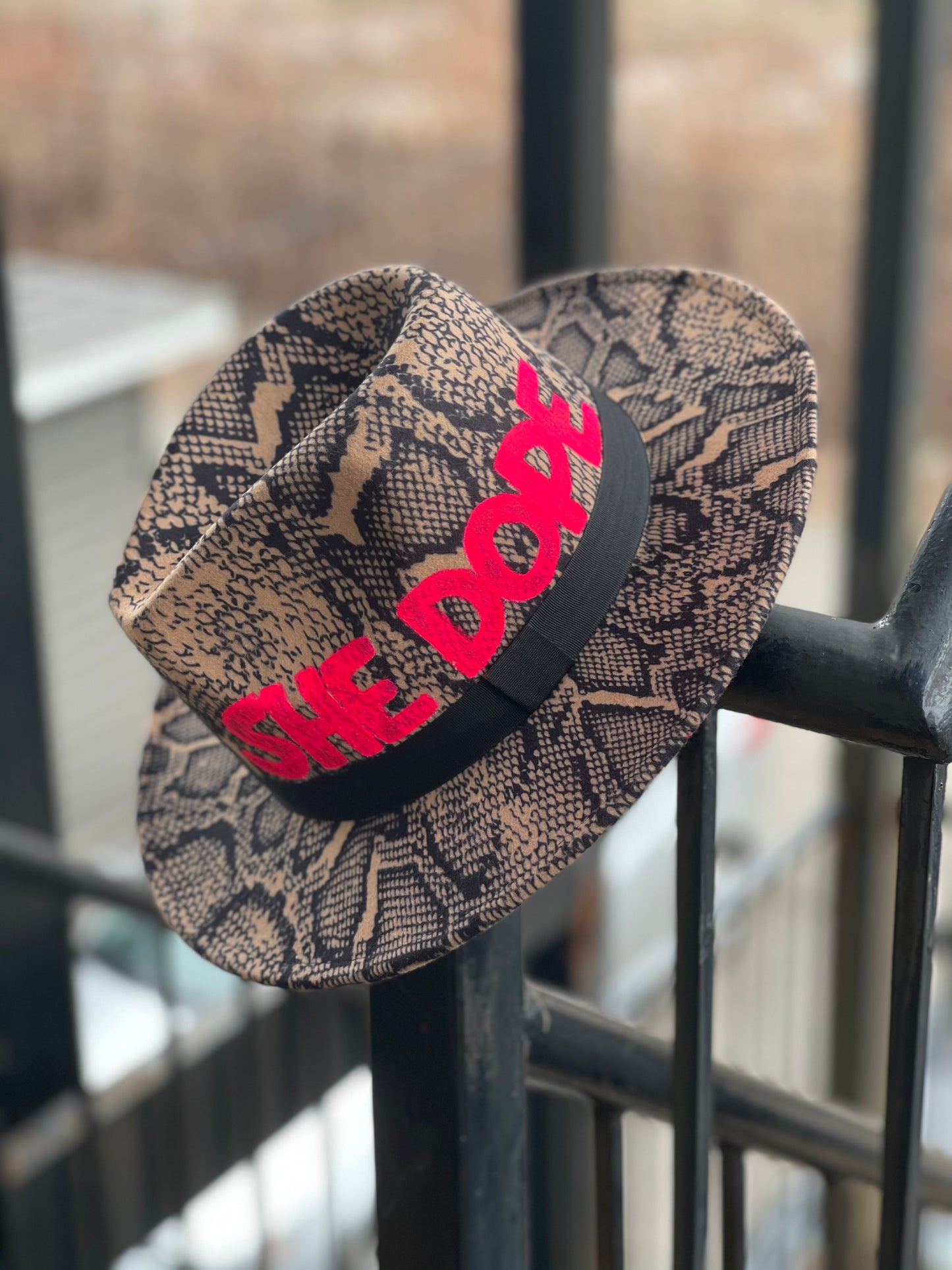 Snake SHE DOPE Custom Fedora