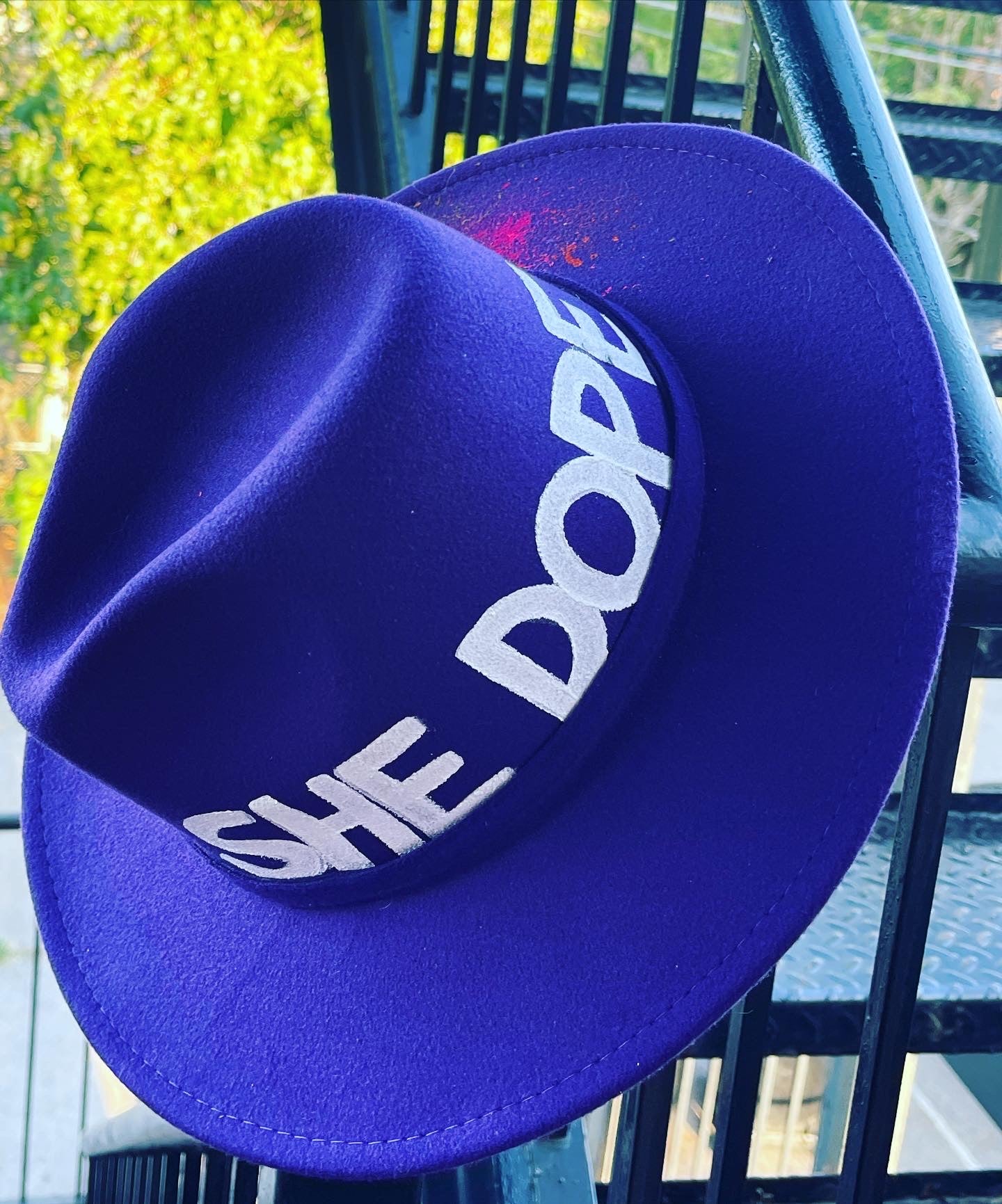 SHE DOPE Purple Red Bottom Fedora