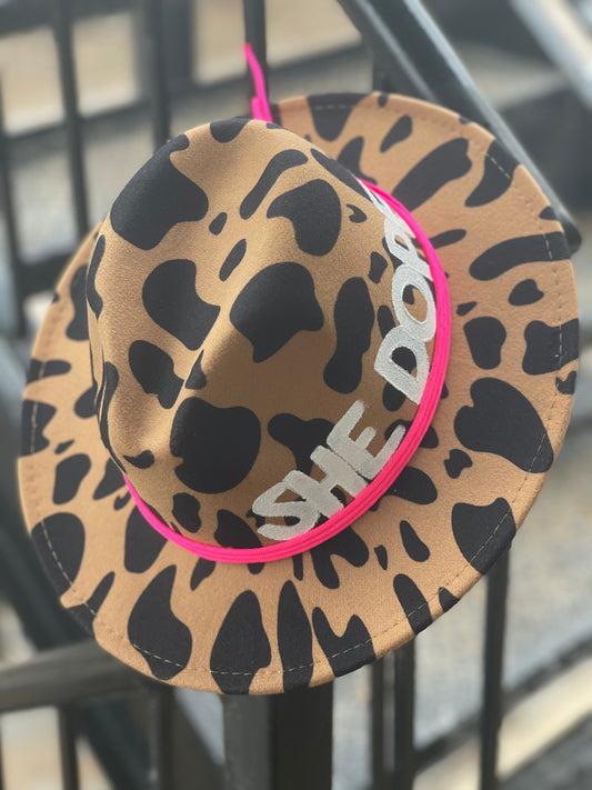 Leopard Spotted She Dope Fedora