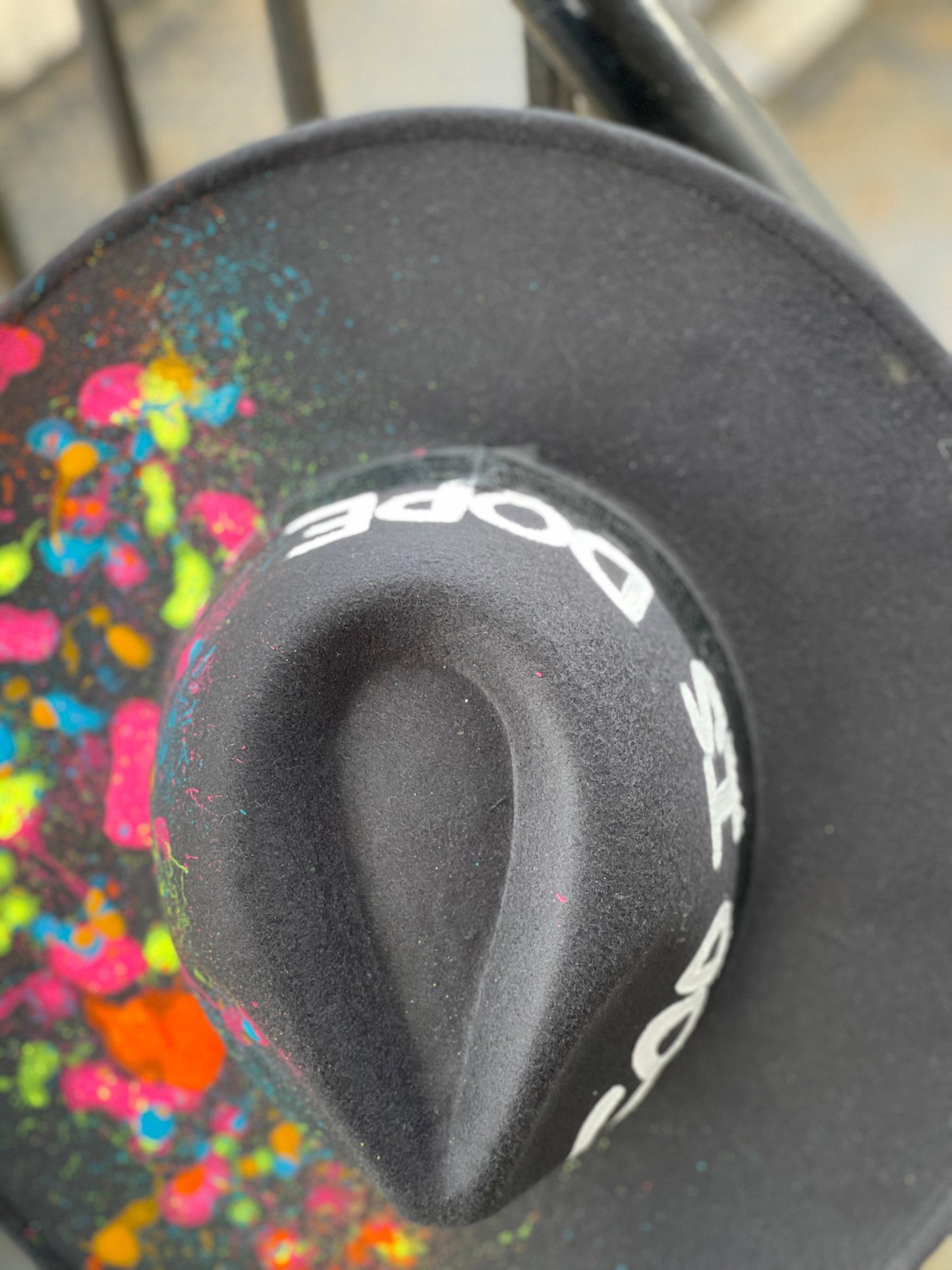 GOD IS DOPE Splatter Colored Fedora