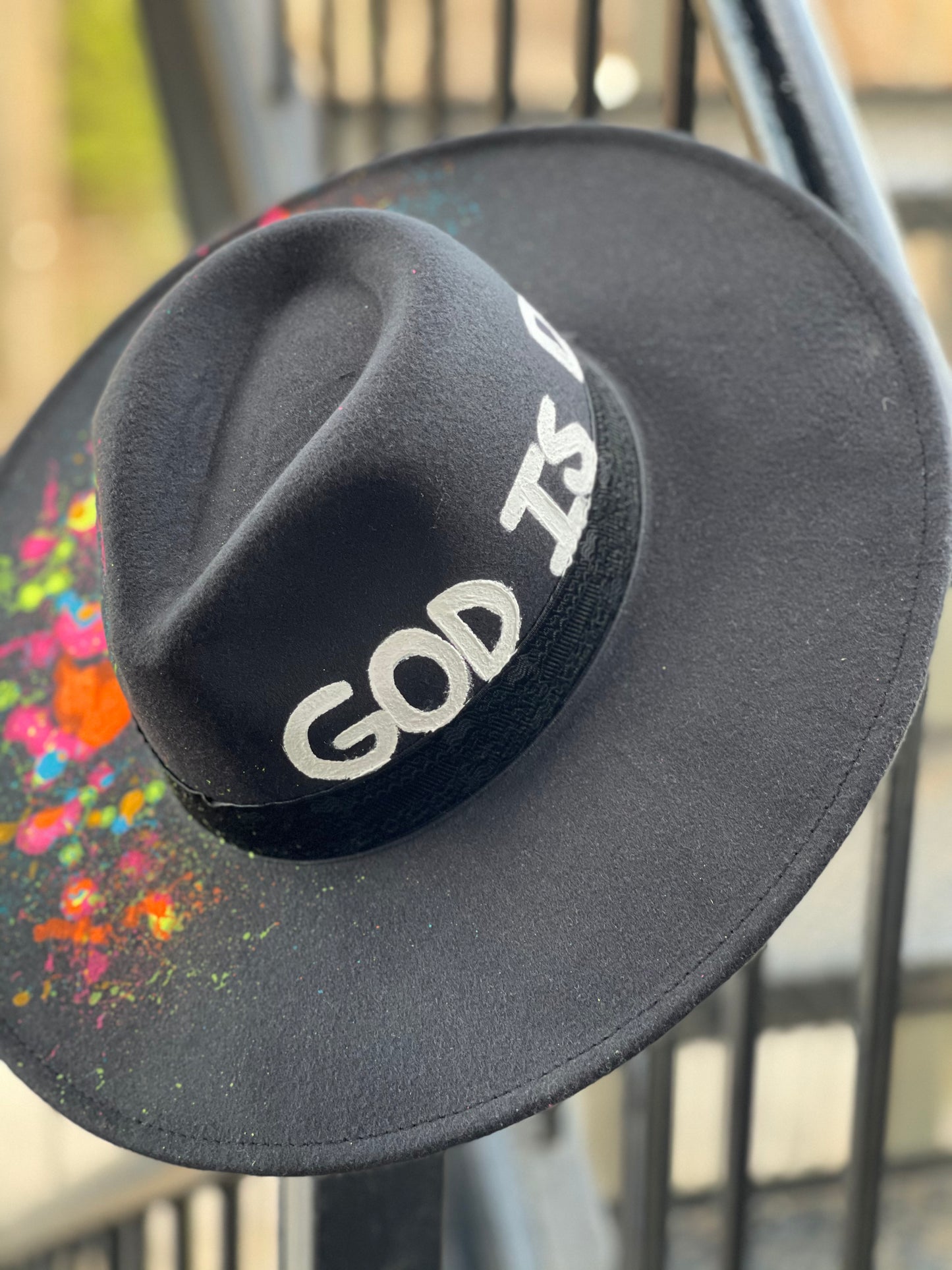 GOD IS DOPE Splatter Colored Fedora
