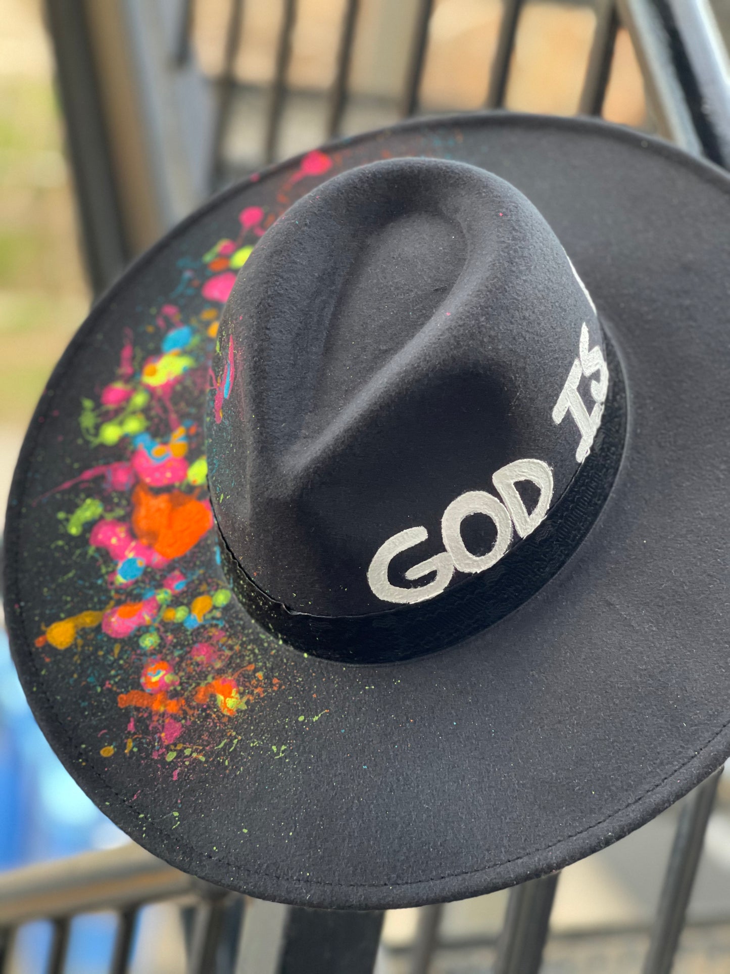 GOD IS DOPE Splatter Colored Fedora