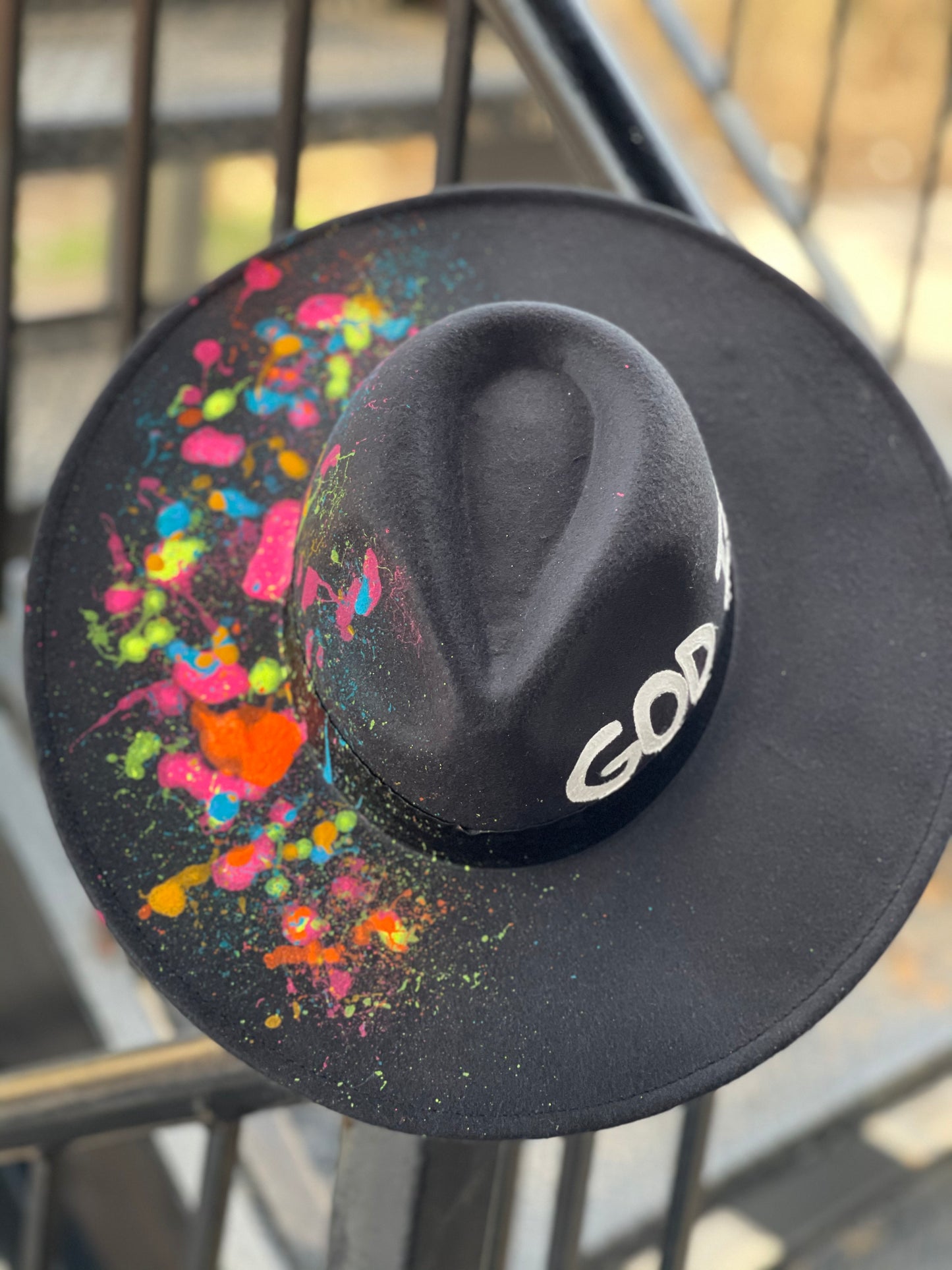 GOD IS DOPE Splatter Colored Fedora