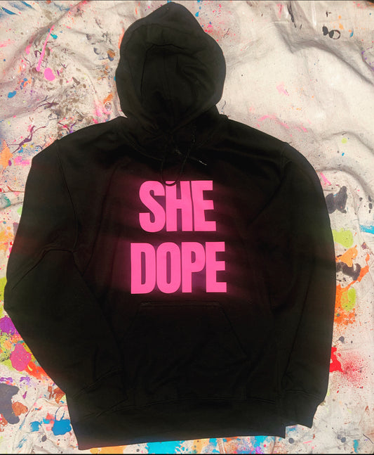 She Dope Black Pink Hoodie