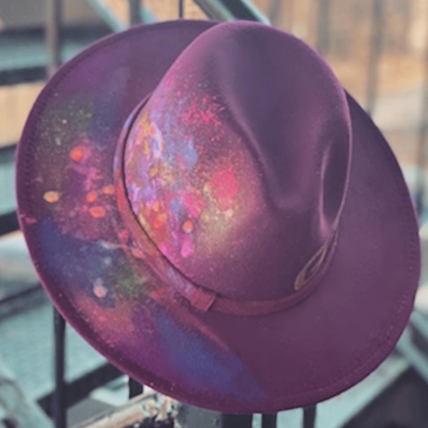 Burgundy Red Bottom GOD IS DOPE Fedora