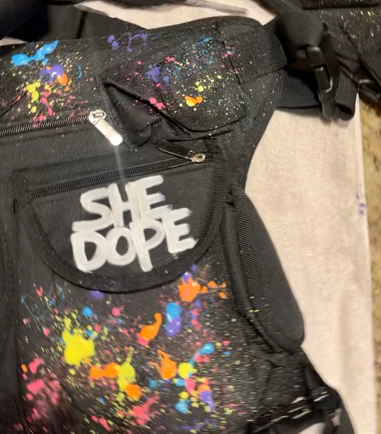 Paint Splatter She Dope Bag