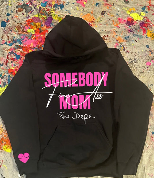 She Dope Fine Mom Black Hoodie