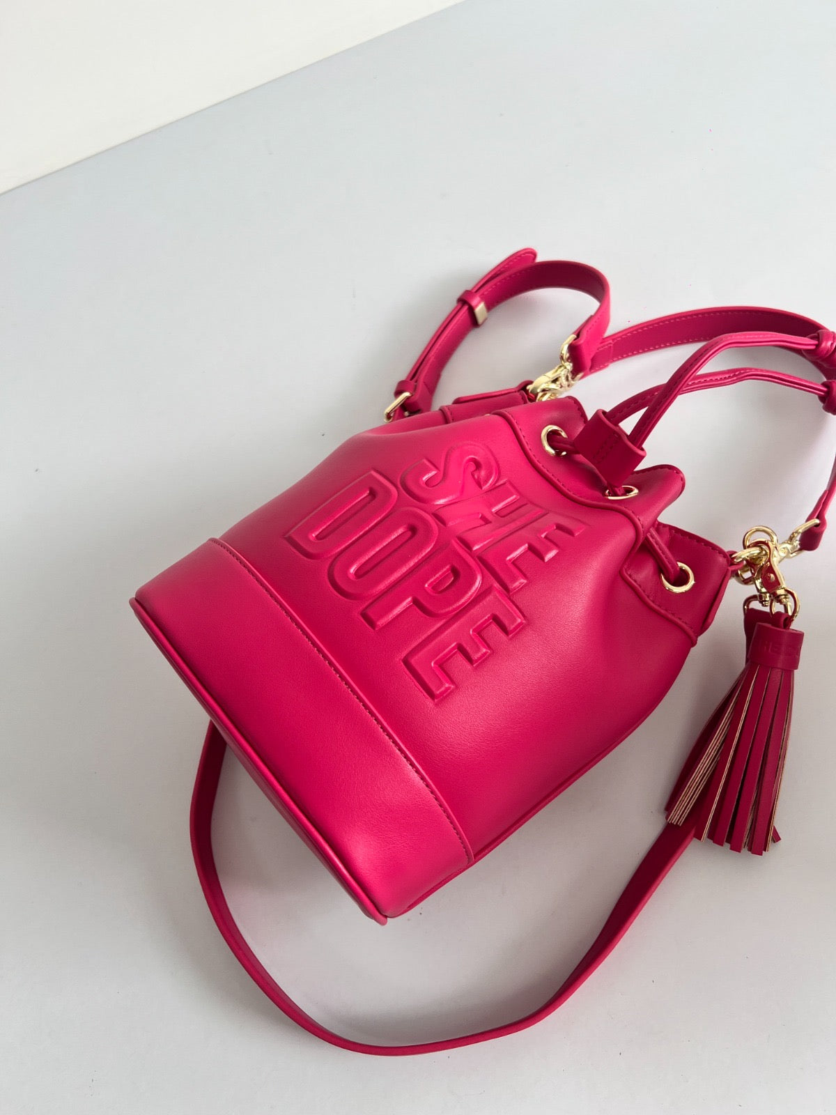 She Dope Pink  Luxe Bucket Bag