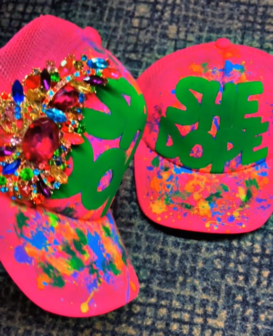 Pink & Green Love Luxury She Dope Cap