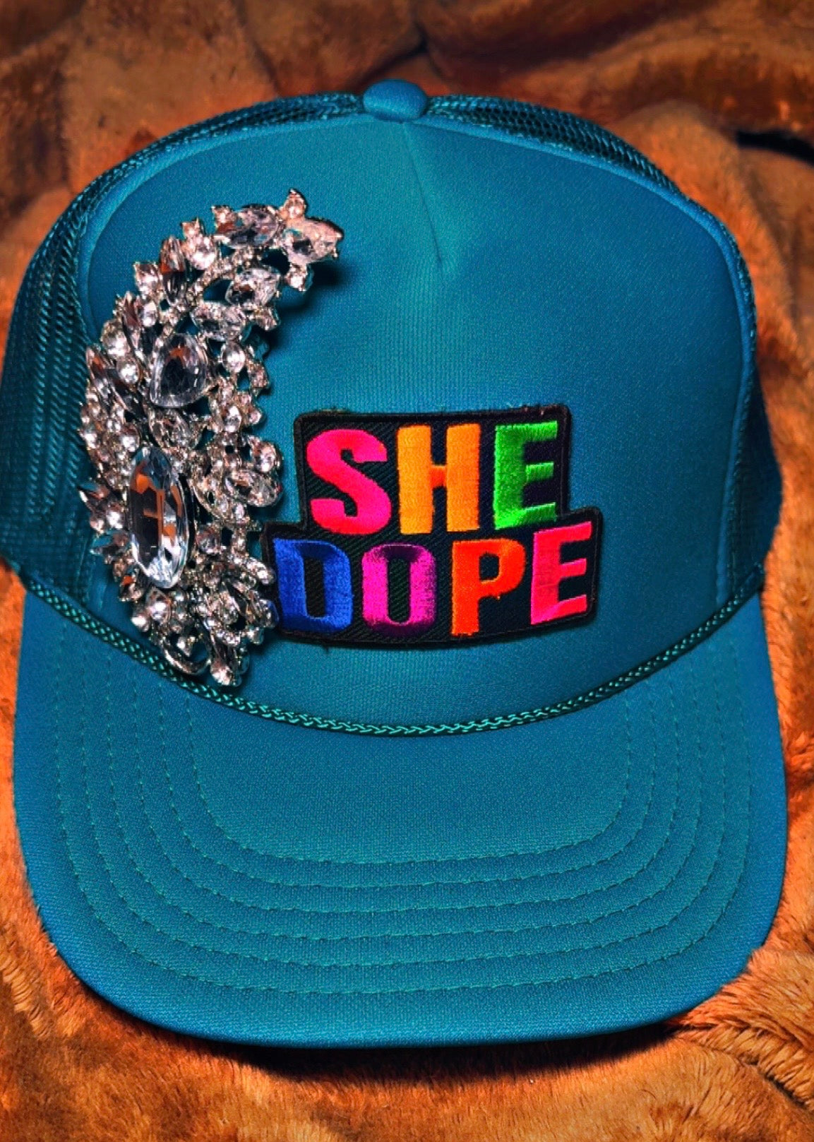 Logo She Dope Cap w/ Silver brooch
