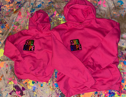 Patch Work Pink Hoodie