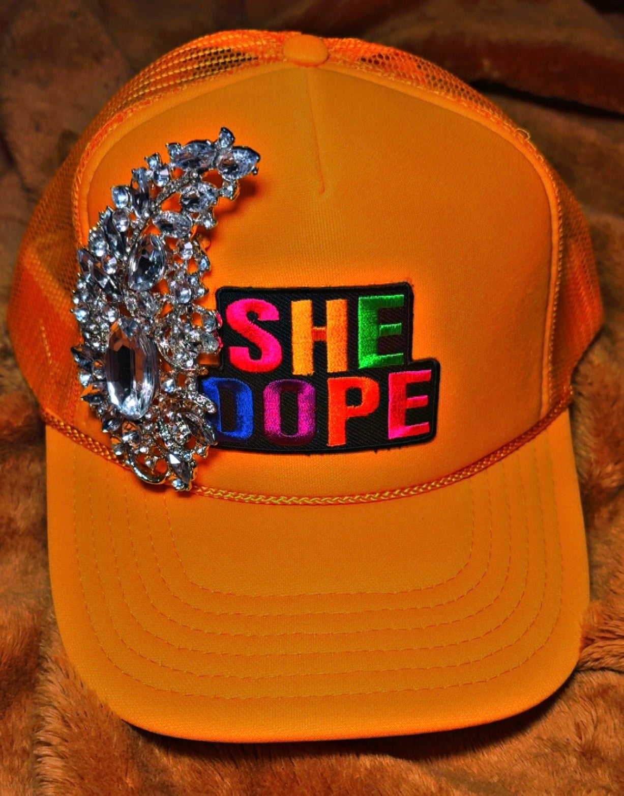 Logo She Dope Cap w/ Silver brooch