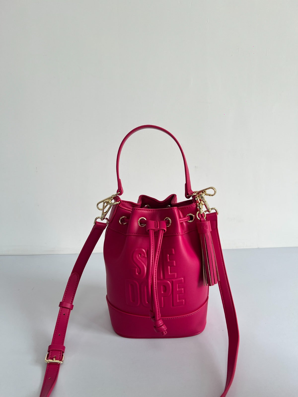She Dope Pink  Luxe Bucket Bag