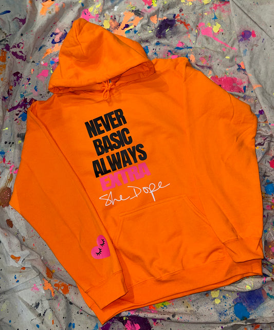 She Dope Never Basic/Extra Hoodie Orange