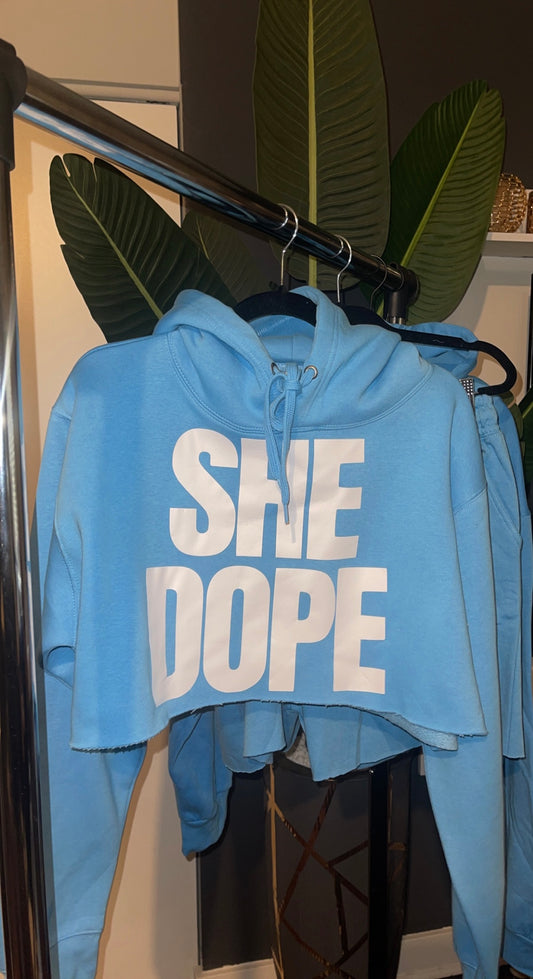 She Dope Teal Blue Short Set