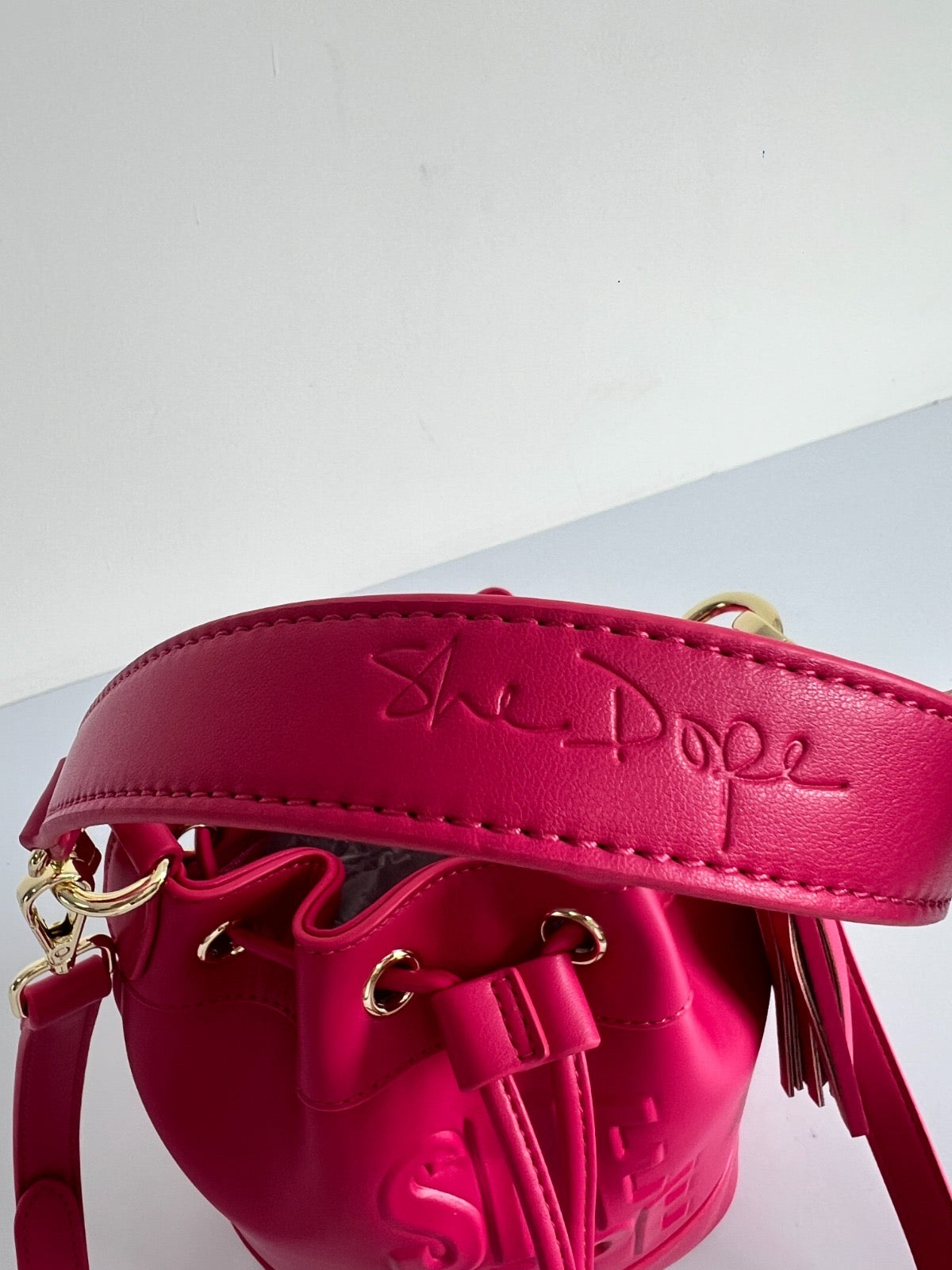 She Dope Pink  Luxe Bucket Bag