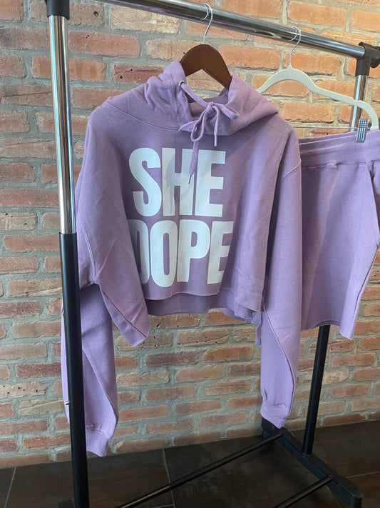 She Dope Lavender Purple Short Set
