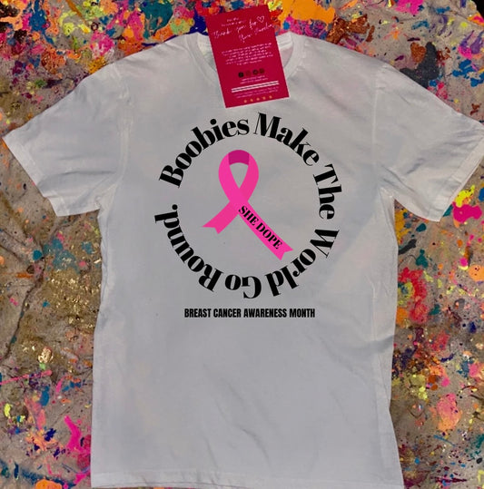 Boobies Breast Cancer Awareness Tee