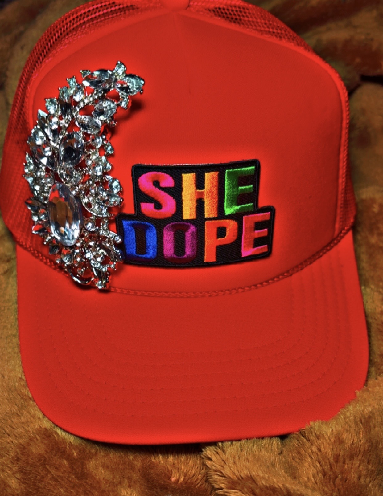 Logo She Dope Cap w/ Silver brooch