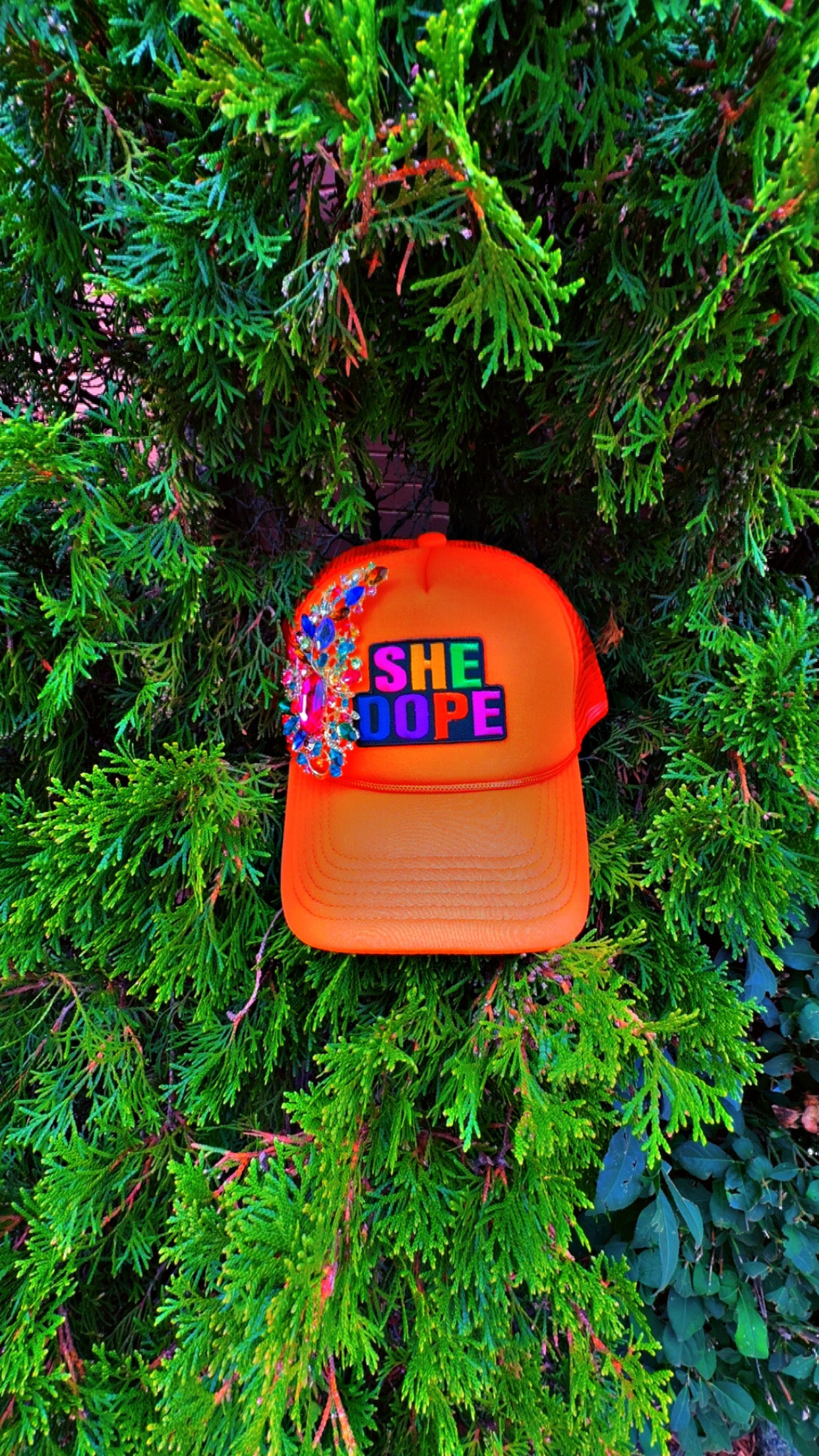 Orange logo She Dope Cap