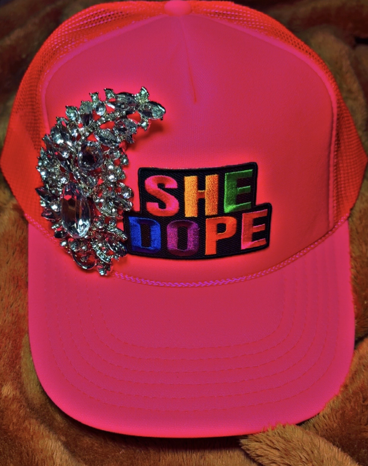 Logo She Dope Cap w/ Silver brooch