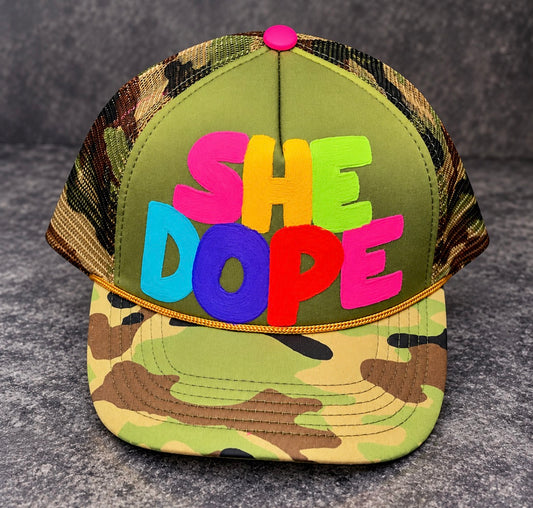 Camo multicolored She Dope Cap