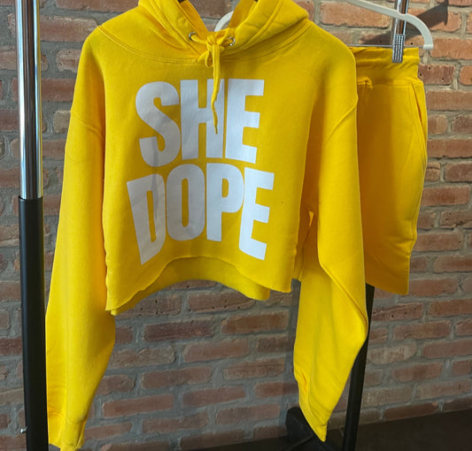 She Dope Yellow Short Set