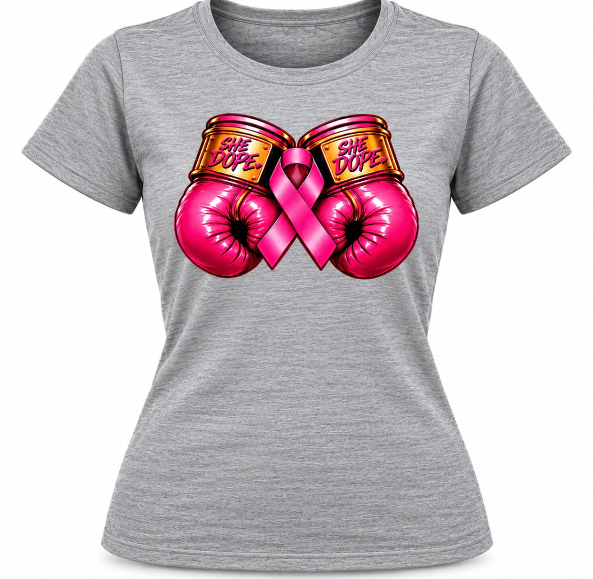 She Dope heather grey Girl Fight Tee